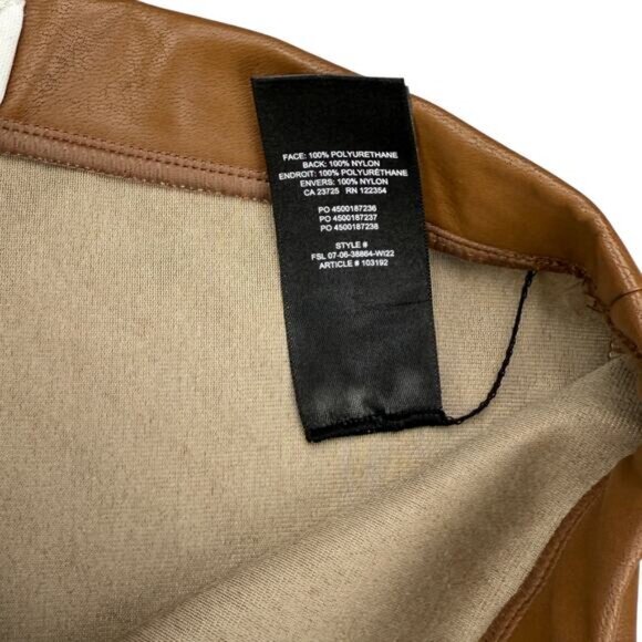 Aritzia Wilfred Free Flora Vegan Leather Bootcut In Cognac Size XS - Picture 6 of 8